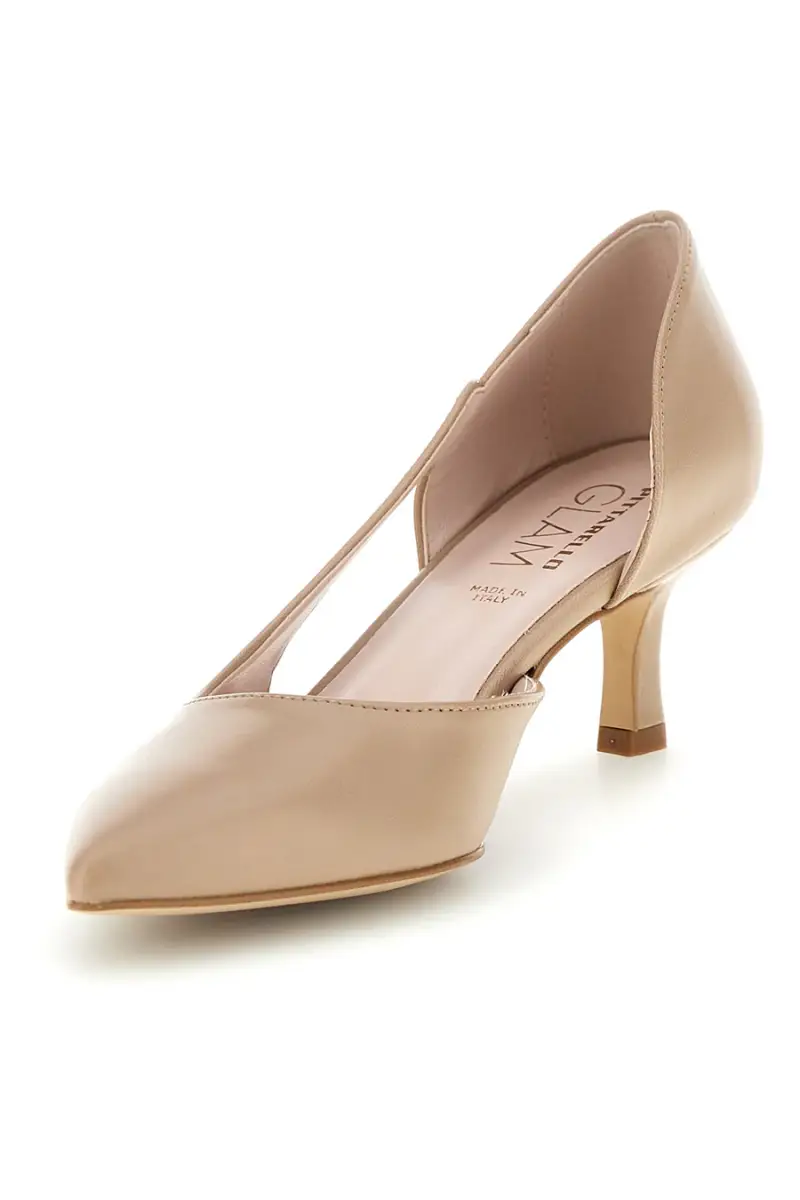 Décolleté beige a punta con scollo laterale Pittarello glam 3970 [SABBIA] miniatura 4