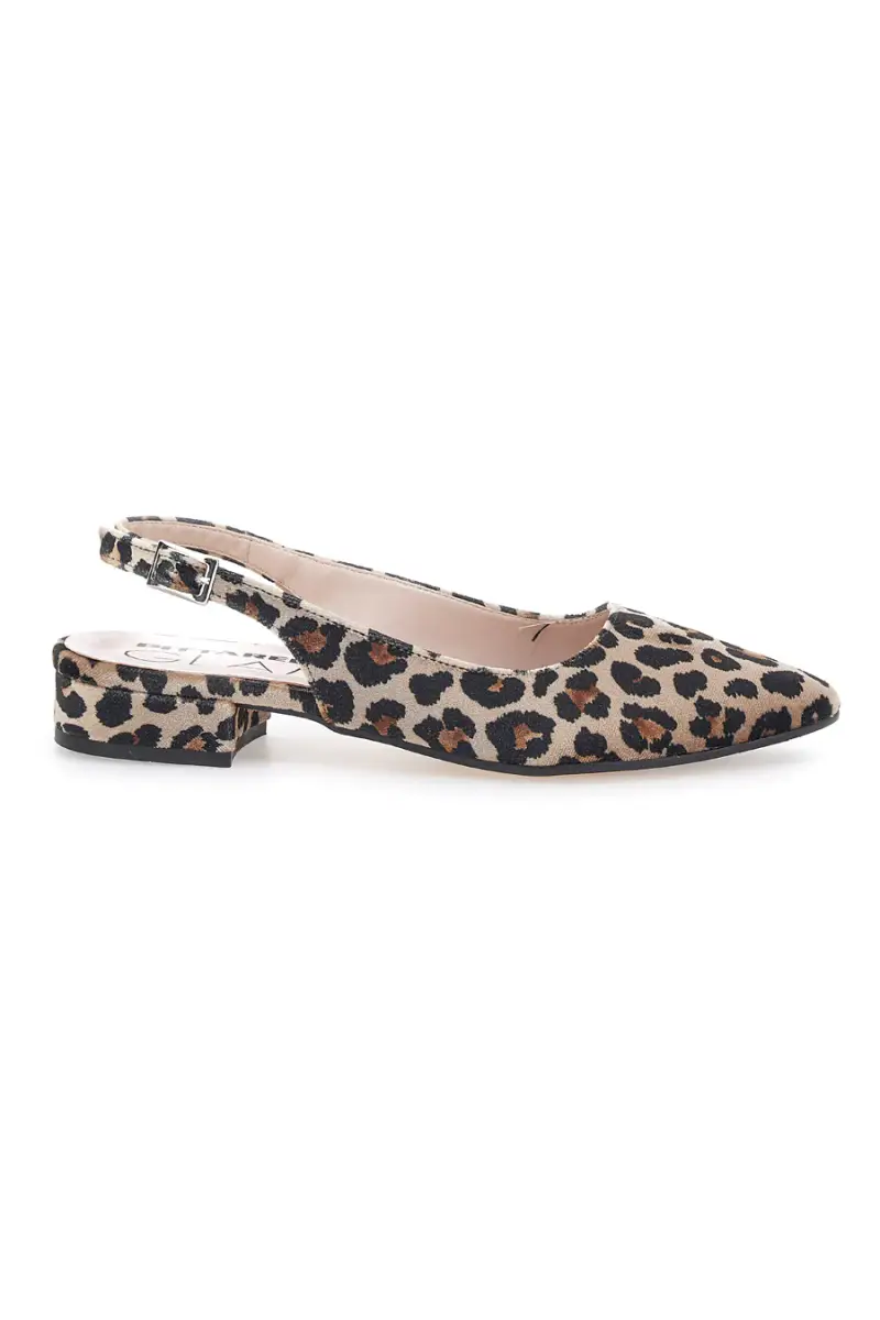Décolleté da donna leopardato con cinturino slingback Pittarello Glam 3883 [BEIGE]