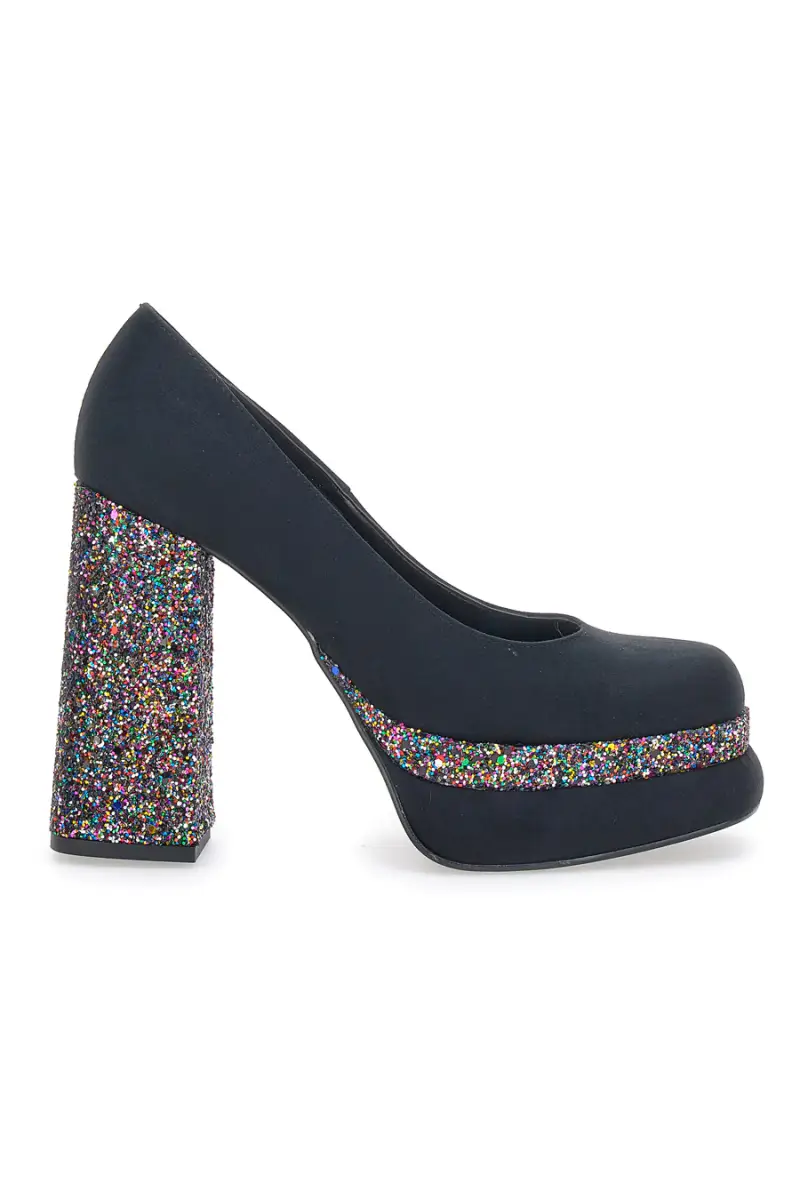 Decollete Platform Pittarello Glam 3336 Nere con Glitter [NERO