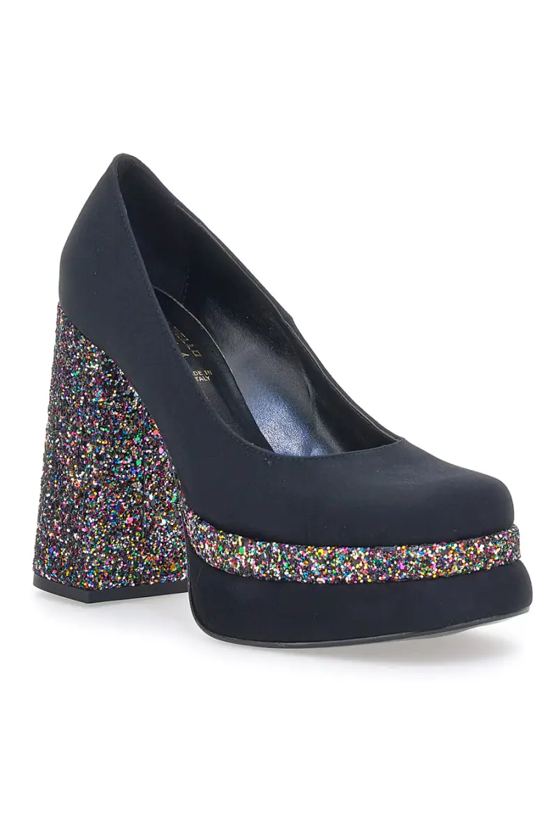 Decollete Platform Pittarello Glam 3336 Nere con Glitter [NERO miniatura 2