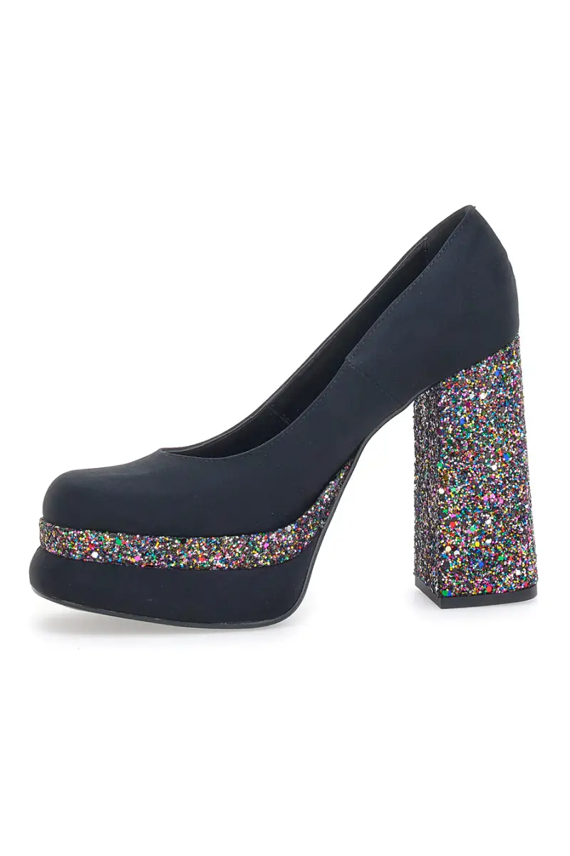 Decollete Platform Pittarello Glam 3336 Nere con Glitter [NERO miniatura 3