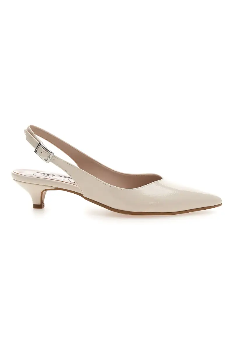 Décolleté slingback panna con tacco Pittarello Glam 3135 [PANNA]