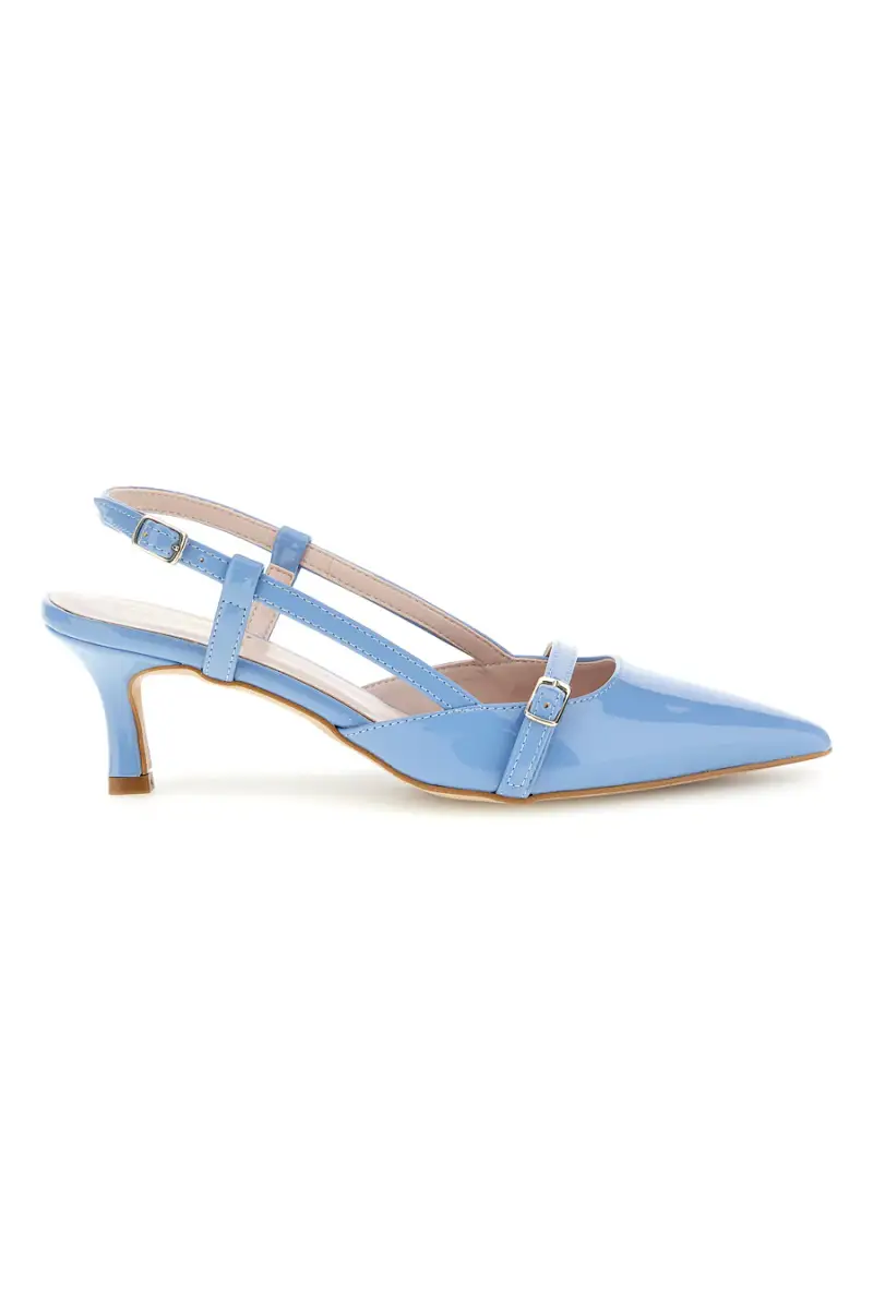 Scarpe slingback azzurre a punta con cinturini Pittarello glam 3790 [AZZURRO] miniatura 2