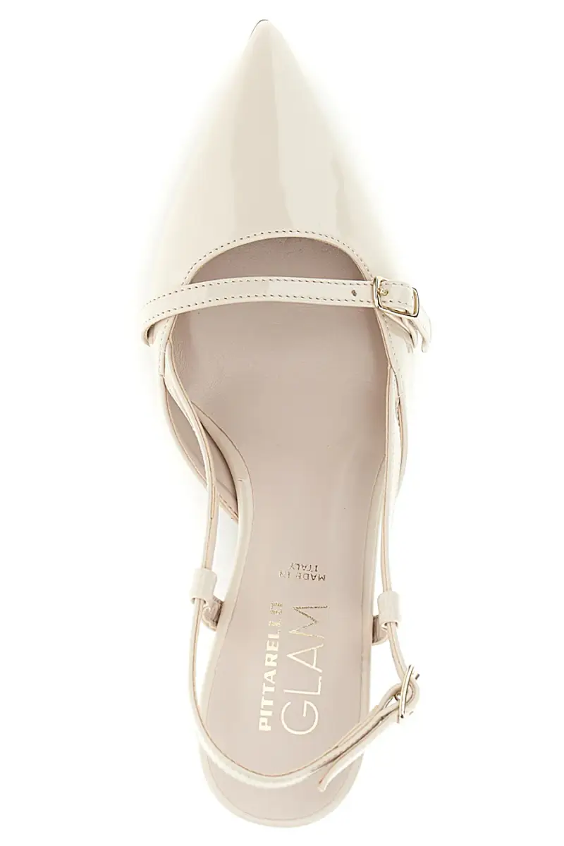 Scarpe slingback panna a punta con cinturini Pittarello glam 3790 [PANNA] miniatura 3