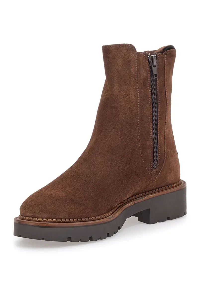 Stivaletti marroni scamosciati in vera pelle con inserti elasticizzati Pittarello glam 6436675 [MARRONE] miniatura 3