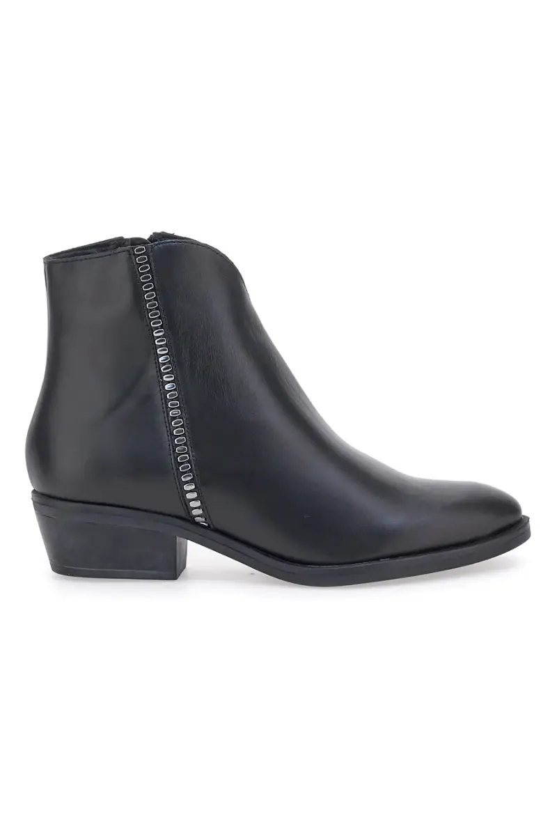 Stivaletti neri a punta in Vera Pelle PITTARELLO GLAM 4554015 [NERO]