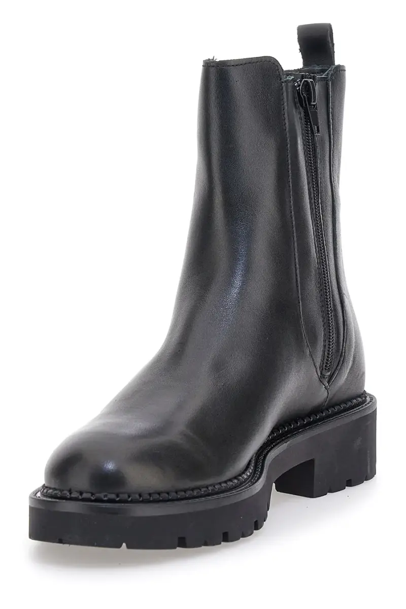 Stivaletti neri in vera pelle con suola carrarmato Pittarello glam 6436675 [NERO] miniatura 3