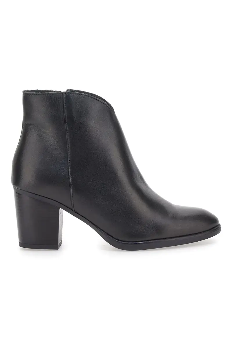 Stivaletti Tronchetti neri in pelle con tacco medio Pittarello Glam 4566400 [NERO]