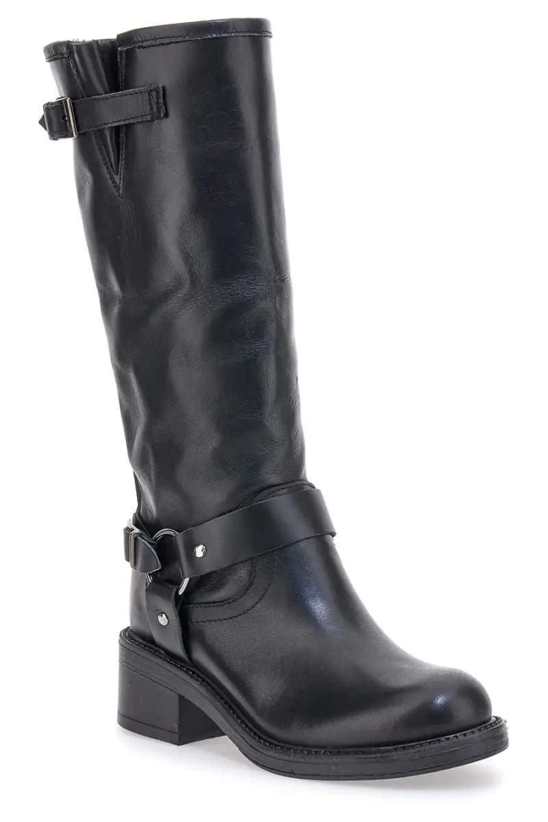 Stivali Neri in Vera Pelle con Fibbia PITTARELLO GLAM 3 [NERO] miniatura 2