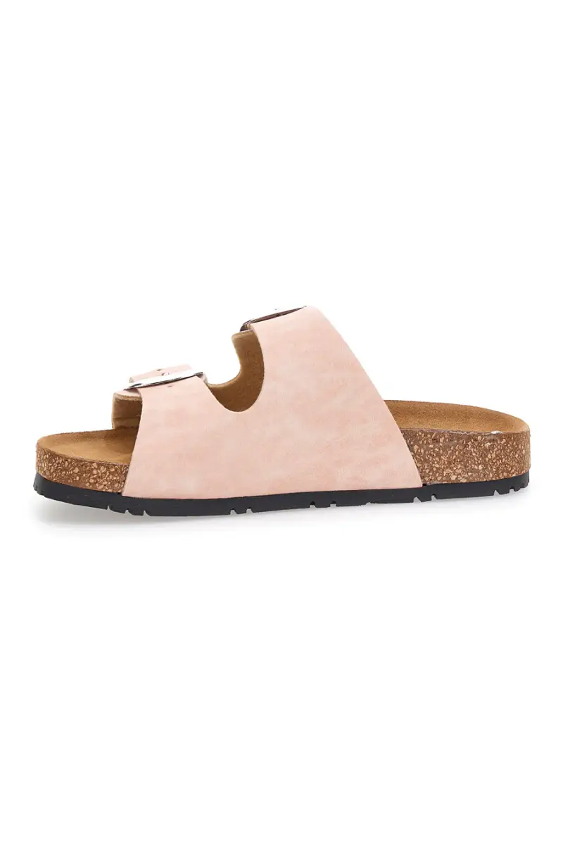 Ciabatte rosa doppia fibbia sottopiede in pelle suola antiscivolo Pittarello Green walk 335CF20630SR [ROSA] miniatura 4