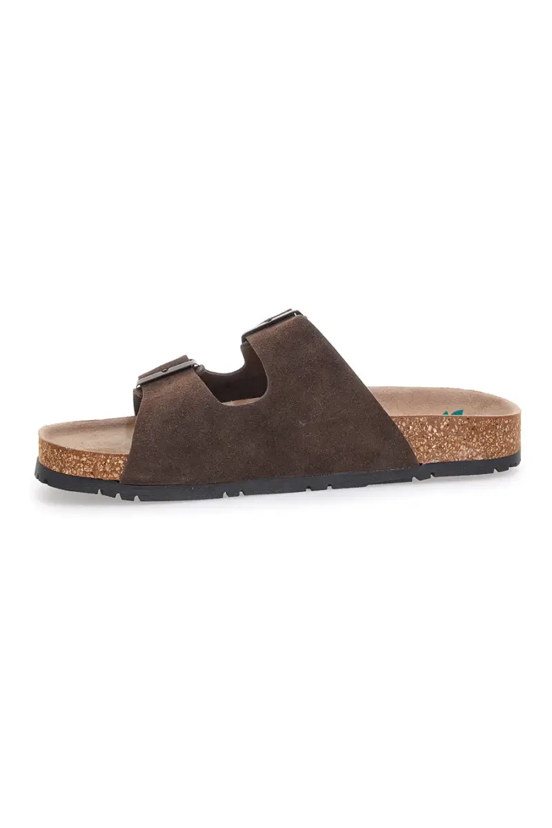 Ciabatte testa di moro doppia fibbia suola antiscivolo Pittarello Green Walk vegan 335CF038S [TESTA DI MORO] miniatura 4