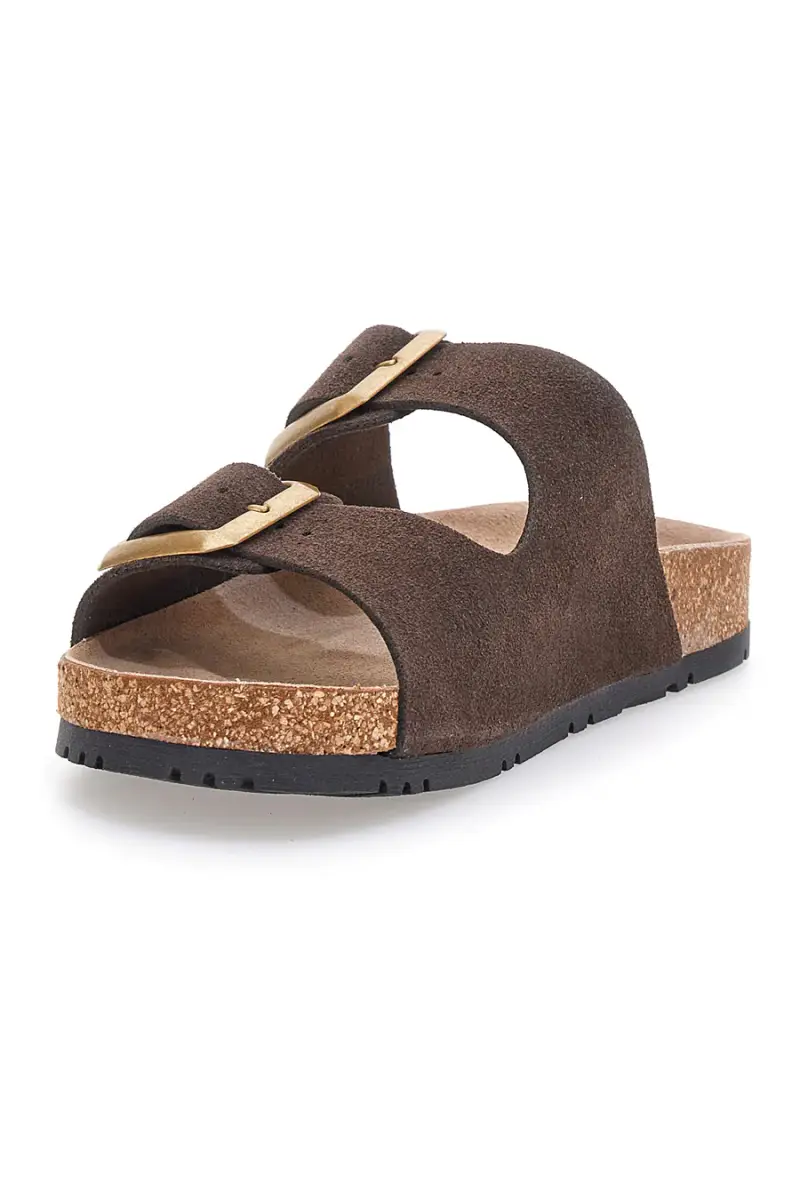 Ciabatte testa di moro doppia fibbia suola antiscivolo Pittarello Green Walk vegan 335cf20631s [TESTA DI MORO] miniatura 3