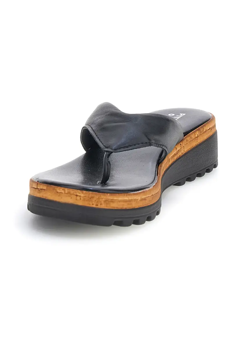 Infradito Neri in vera pelle Made in Italy Pittarello 66470811 [NERO] miniatura 4