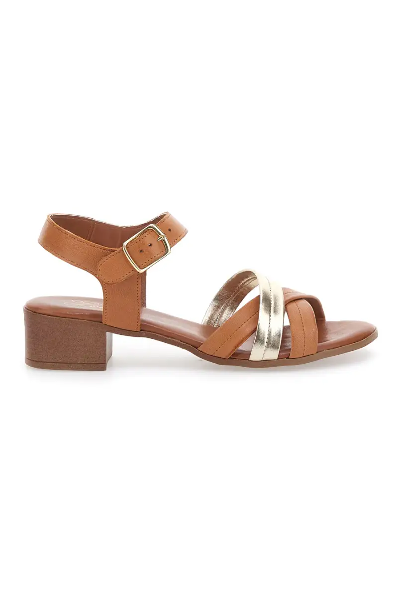 Sandali Arancio con Fascette Incrociate Pittarello Look 243205 [BRANDY