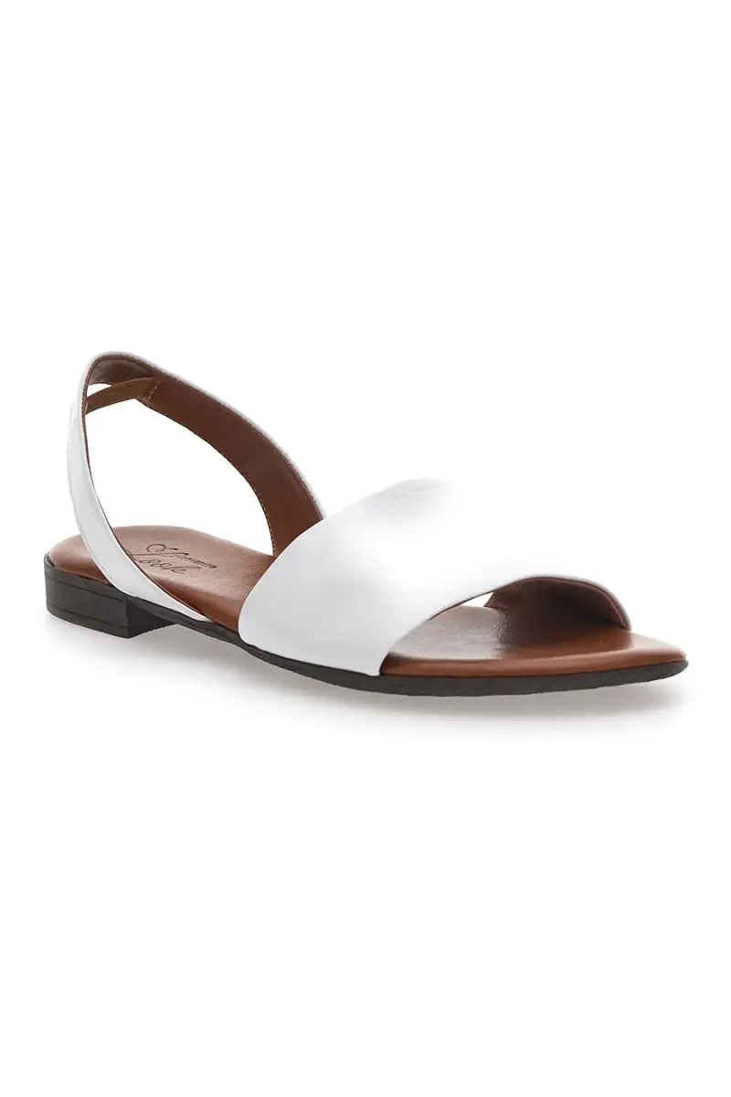 Sandali Bassi Bianchi in Vera Pelle Pittarello Look 225265 [BIANCO] miniatura 2