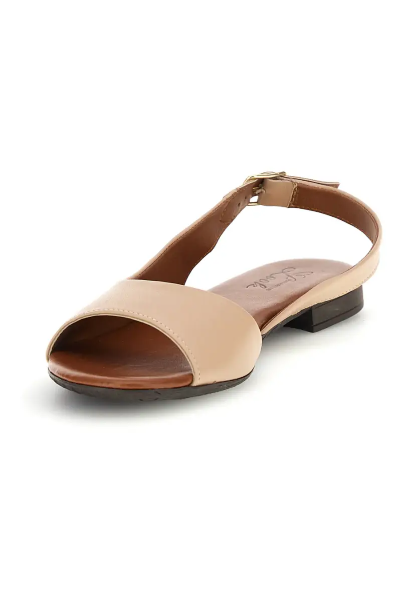 Sandali beige in pelle con cinturino Pittarello look 225110 [BEIGE] miniatura 4