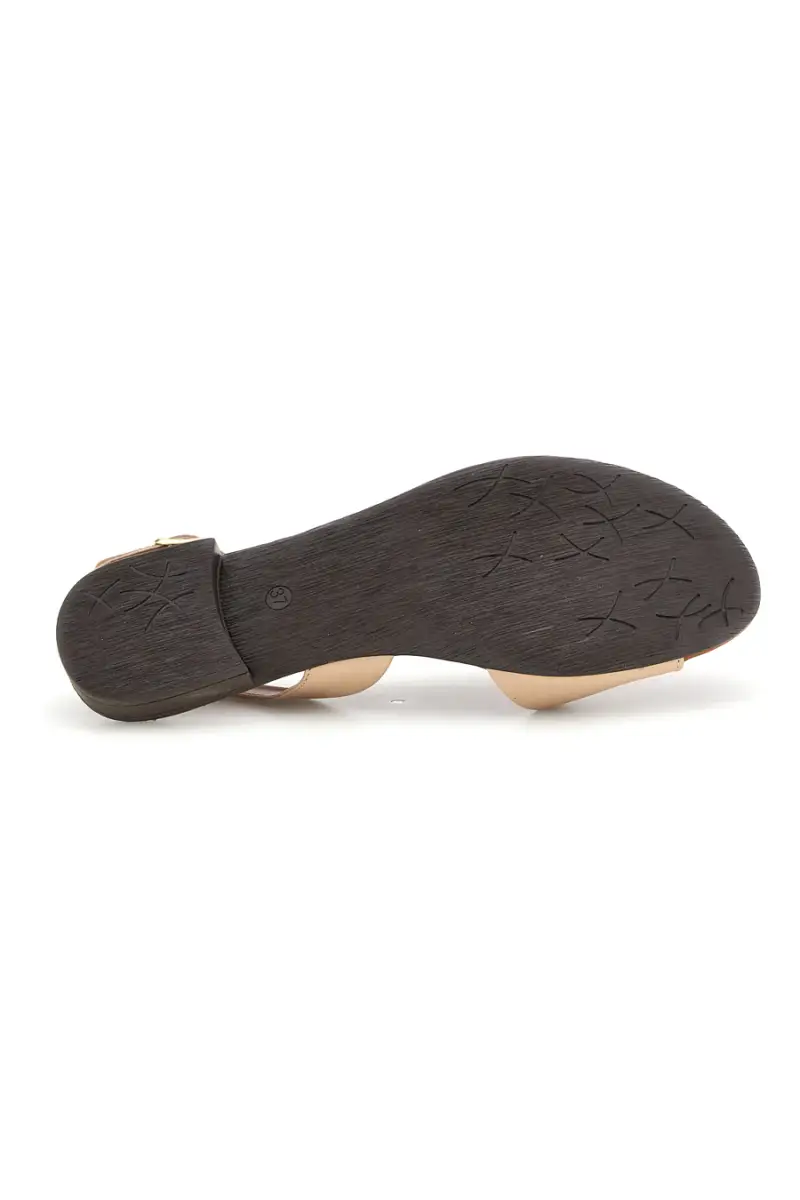 Sandali beige in pelle con cinturino Pittarello look 225110 [BEIGE] miniatura 5