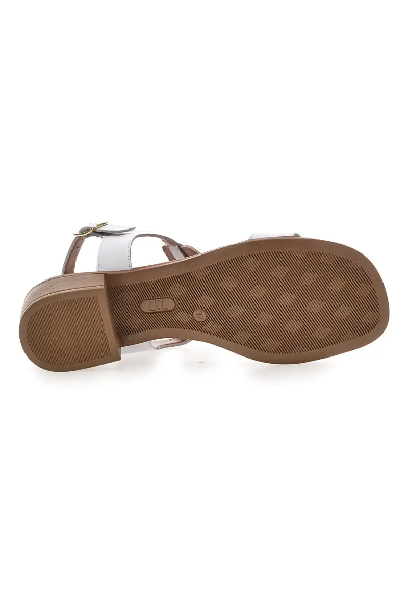 Sandali Bianchi con Tomaia in Pelle Pittarello Look 244295 [BIANCO miniatura 4