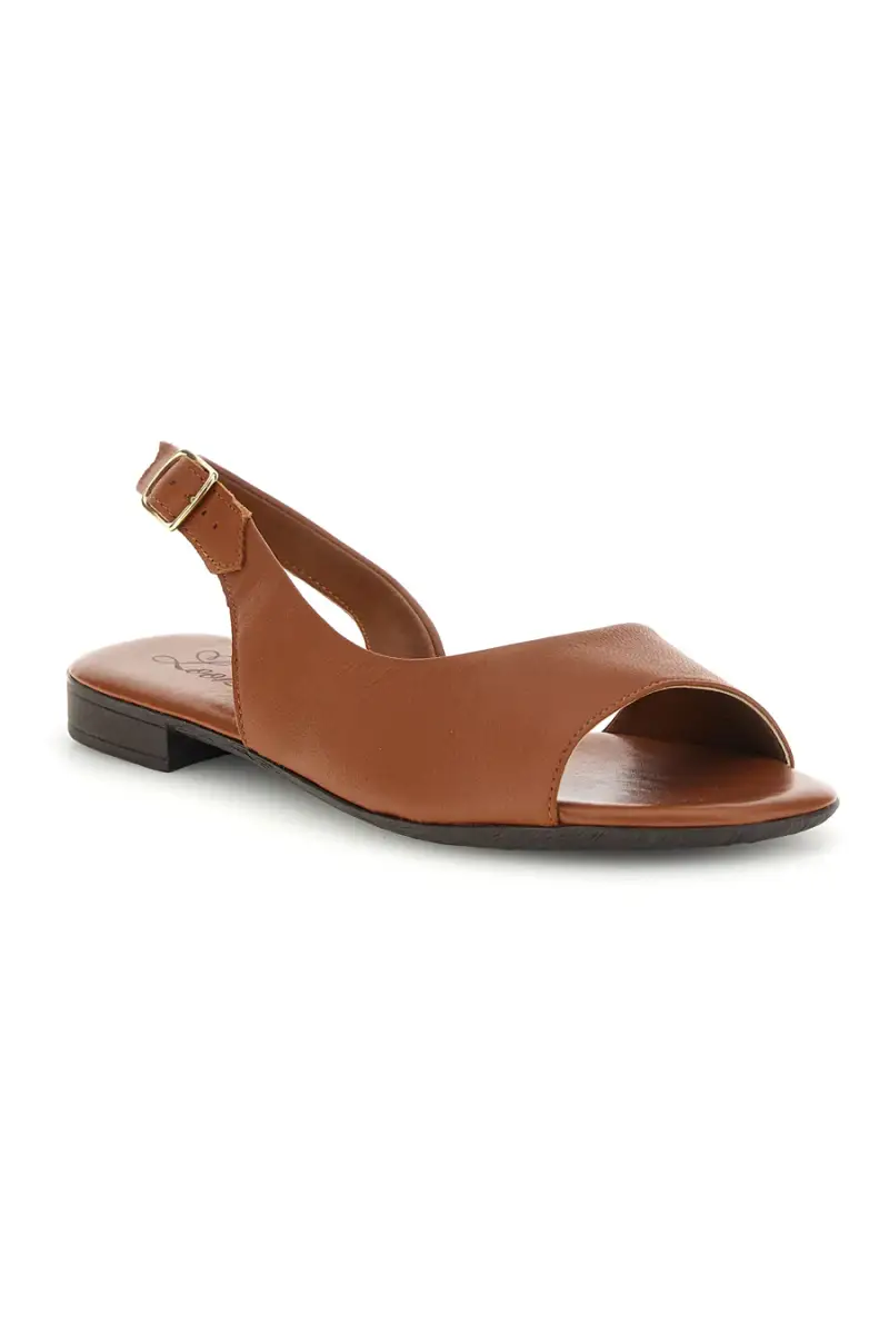 Sandali marroni in pelle con cinturino Pittarello look 225110 [BRANDY] miniatura 2