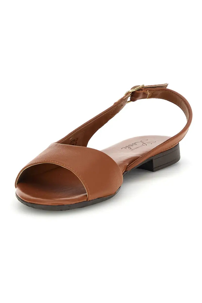 Sandali marroni in pelle con cinturino Pittarello look 225110 [BRANDY] miniatura 4