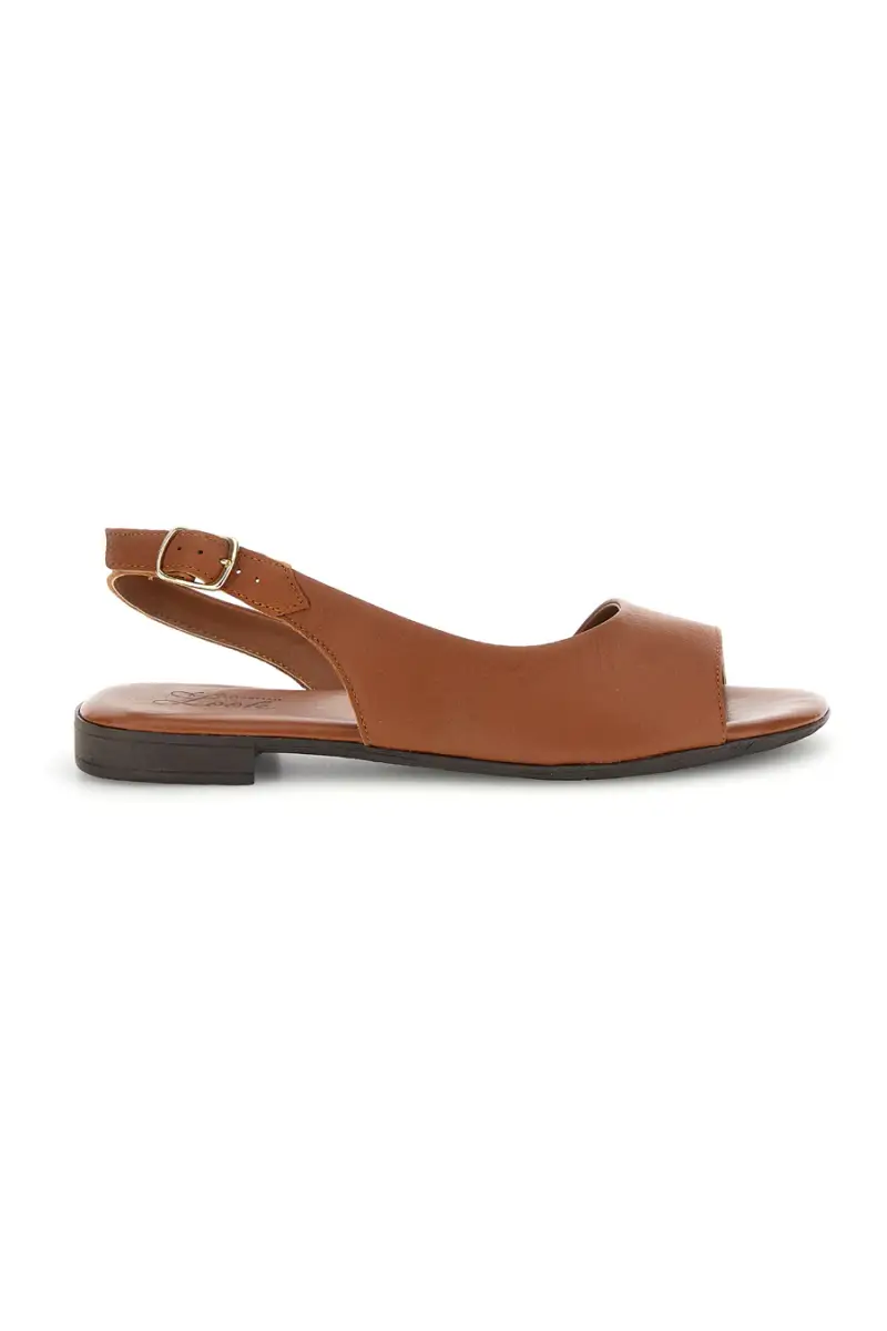 Sandali marroni in pelle con cinturino Pittarello look 225110 [BRANDY]