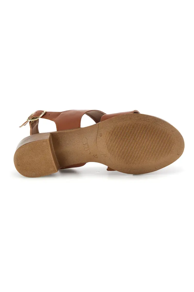 Sandali marroni in pelle con fasce incrociate Pittarello look 243080 [BRANDY] miniatura 5