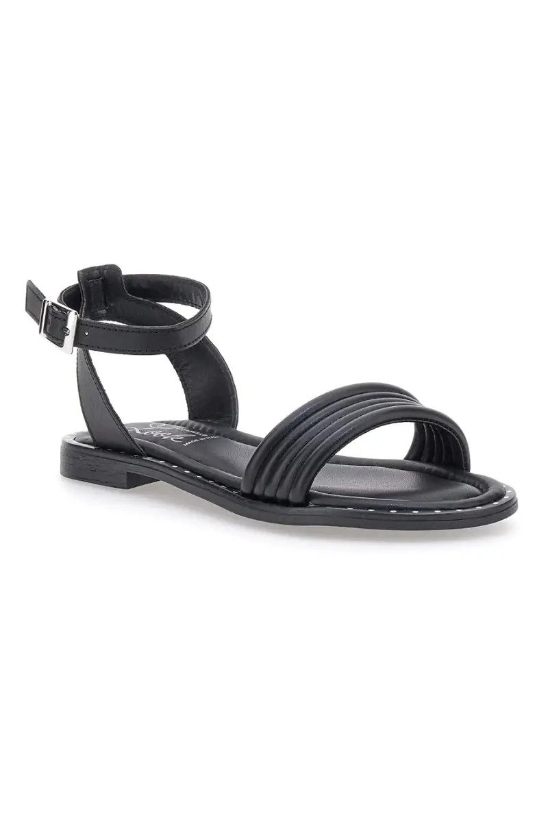Sandali Neri Flat Con Cinturino Regolabile Pittarello Look DC43877 [NERO] miniatura 2