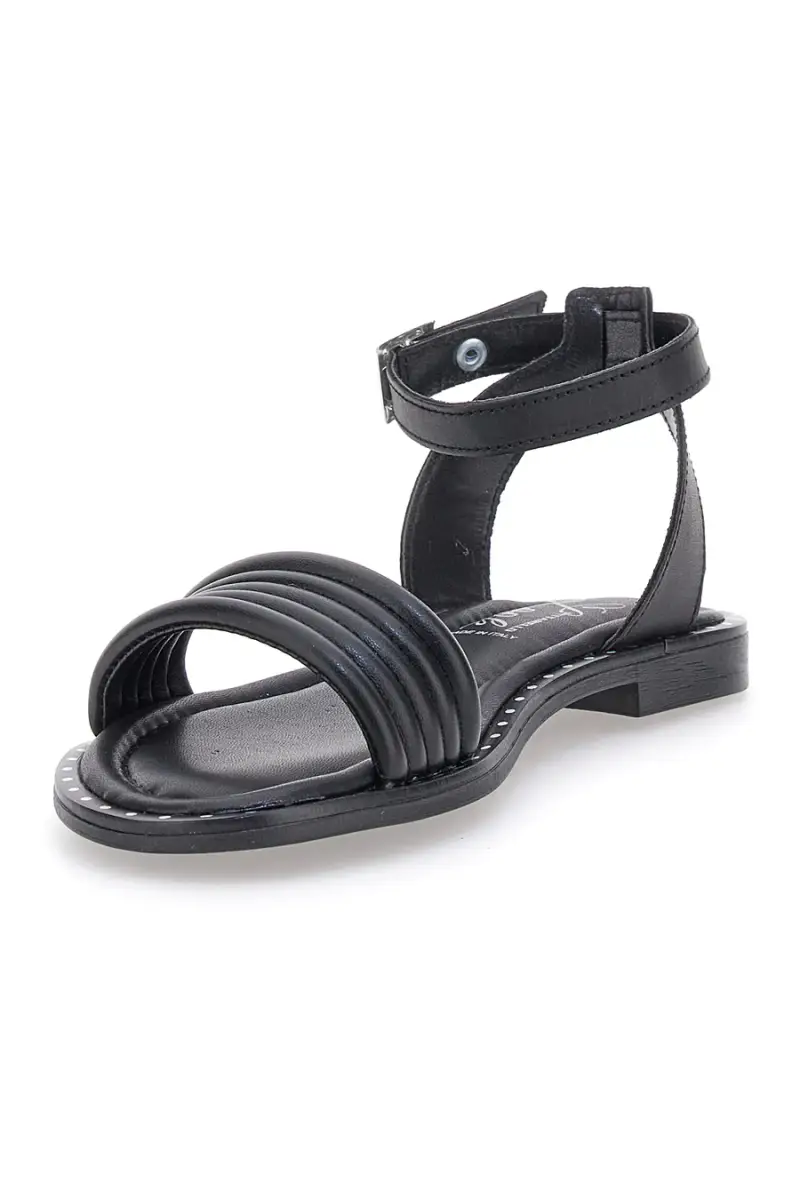 Sandali Neri Flat Con Cinturino Regolabile Pittarello Look DC43877 [NERO] miniatura 3