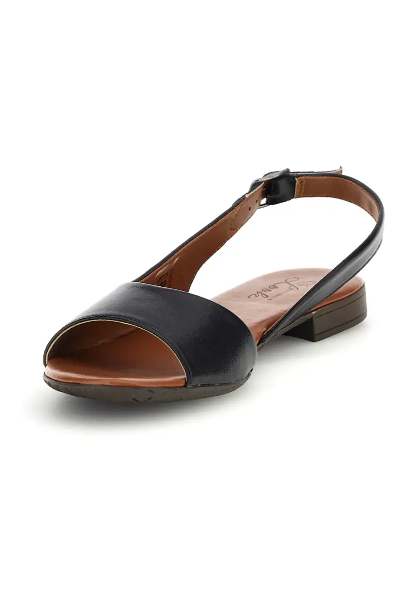 Sandali neri in pelle con cinturino Pittarello look 225110 [NERO] miniatura 4