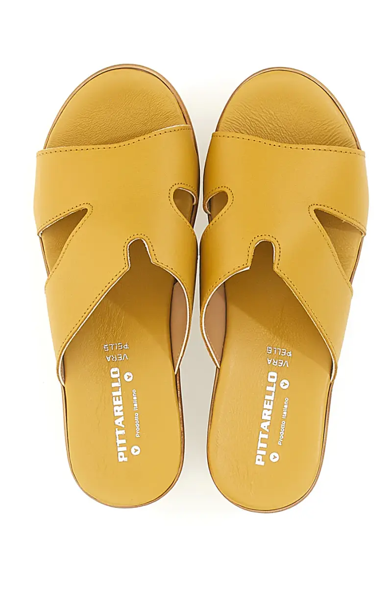 Ciabatte in vera pelle gialle PITTARELLO LOVE 3403101 [GIALLO] miniatura 3