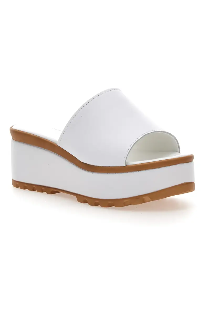 Ciabatte in Vere Pelle Bianche PITTARELLO LOVE 3000101 [BIANCO] miniatura 2