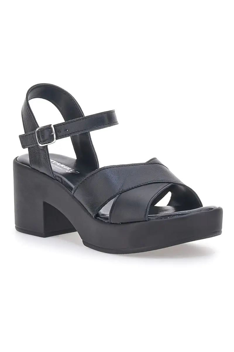 Sandali in vera pelle neri PITT.LOVE 315671082 [NERO] miniatura 2