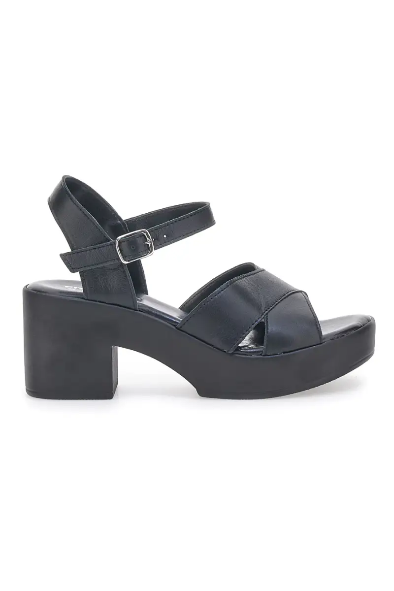Sandali in vera pelle neri PITT.LOVE 315671082 [NERO]