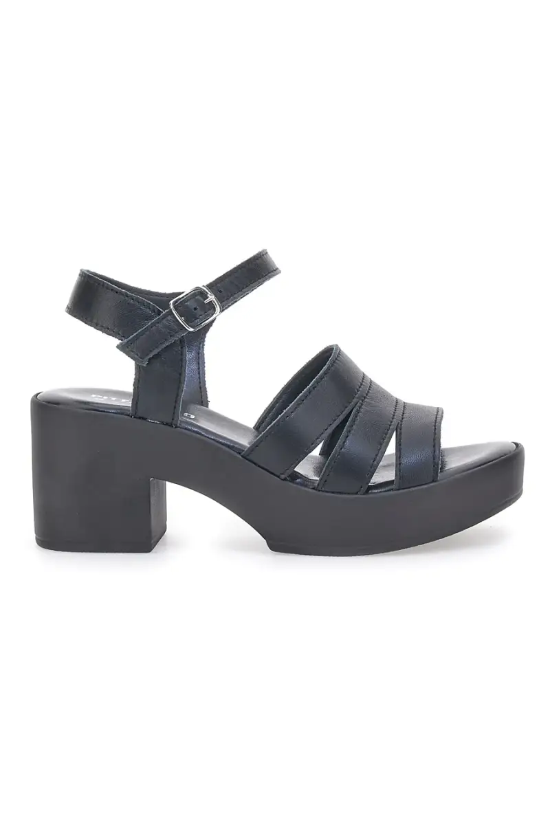 Sandali in vera pelle neri PITT.LOVE 800071082 [NERO]