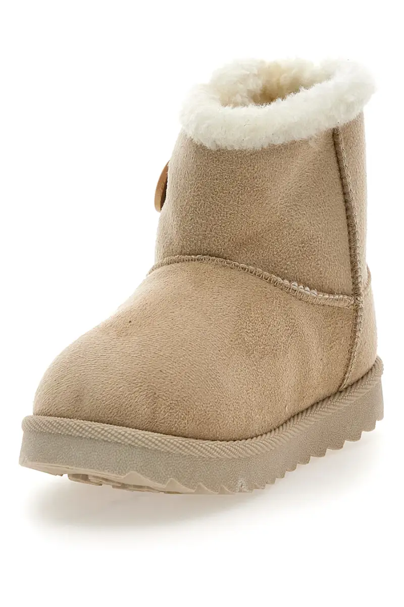 Stivaletti beige con bottone decorativo Pittarello Love PK1714A [BEIGE] miniatura 4