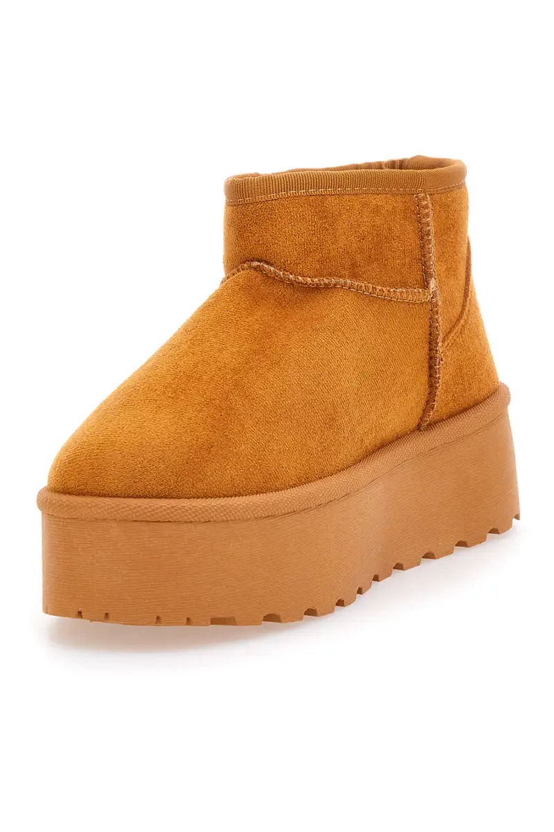 Stivaletti beige effetto pantofola con platform e interno in pelo Pittarello Love PK1497C [TAN] miniatura 4