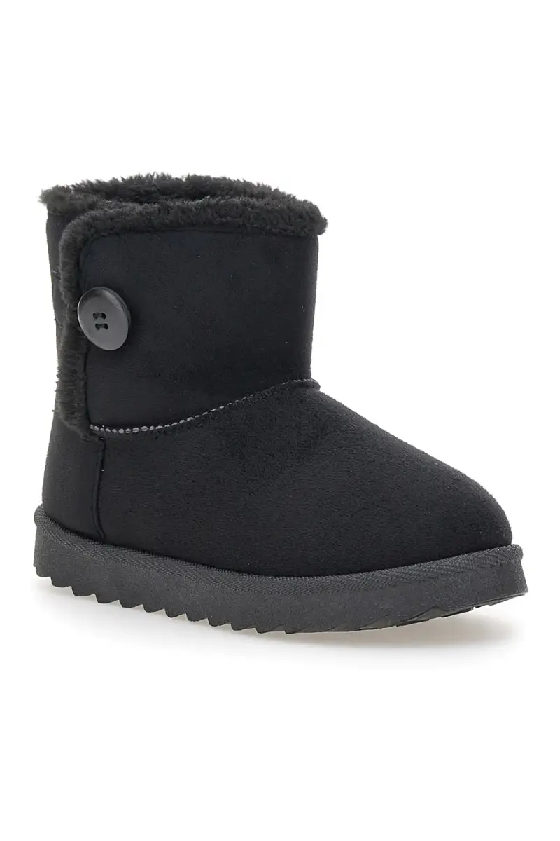 Stivaletti neri con bottone decorativo e interno in pelo Pittarello Love PK1714B [NERO] miniatura 2