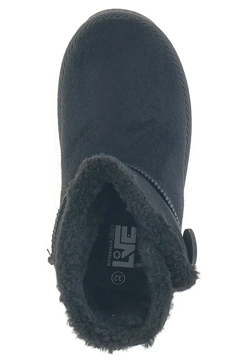Stivaletti neri con bottone decorativo e interno in pelo Pittarello Love PK1714B [NERO] miniatura 3