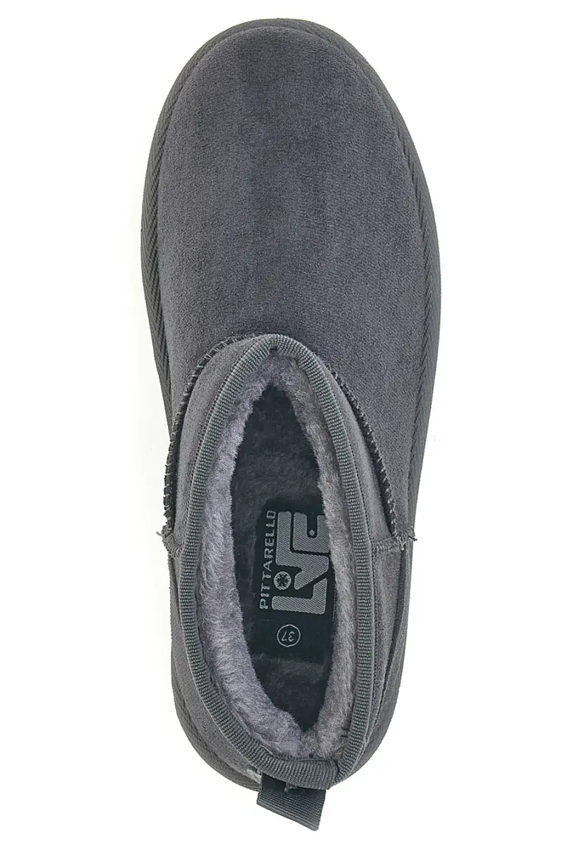Stivaletti pantofola grigio scuro con interno in pelo Pittarello Love PK1699D [GRIGIO] miniatura 3