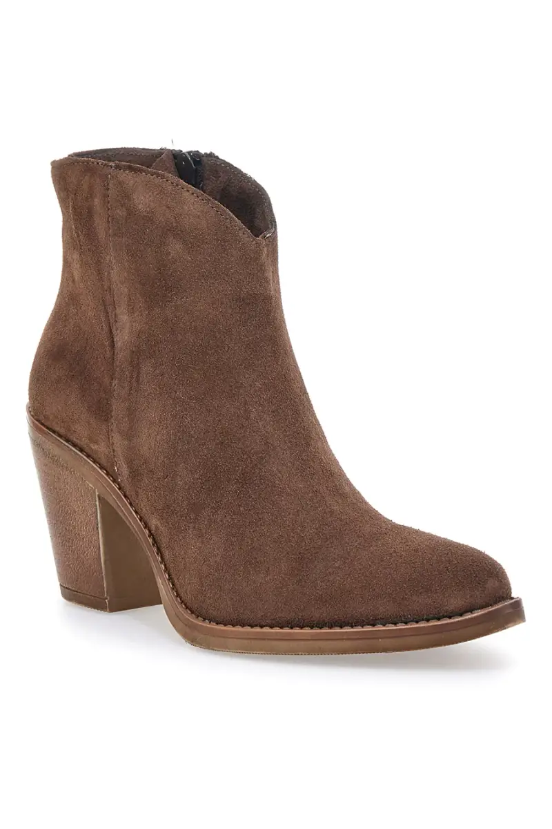 Stivaletto marrone in vera pelle con tacco Pittarello Love 6326400 [MARRONE] miniatura 2