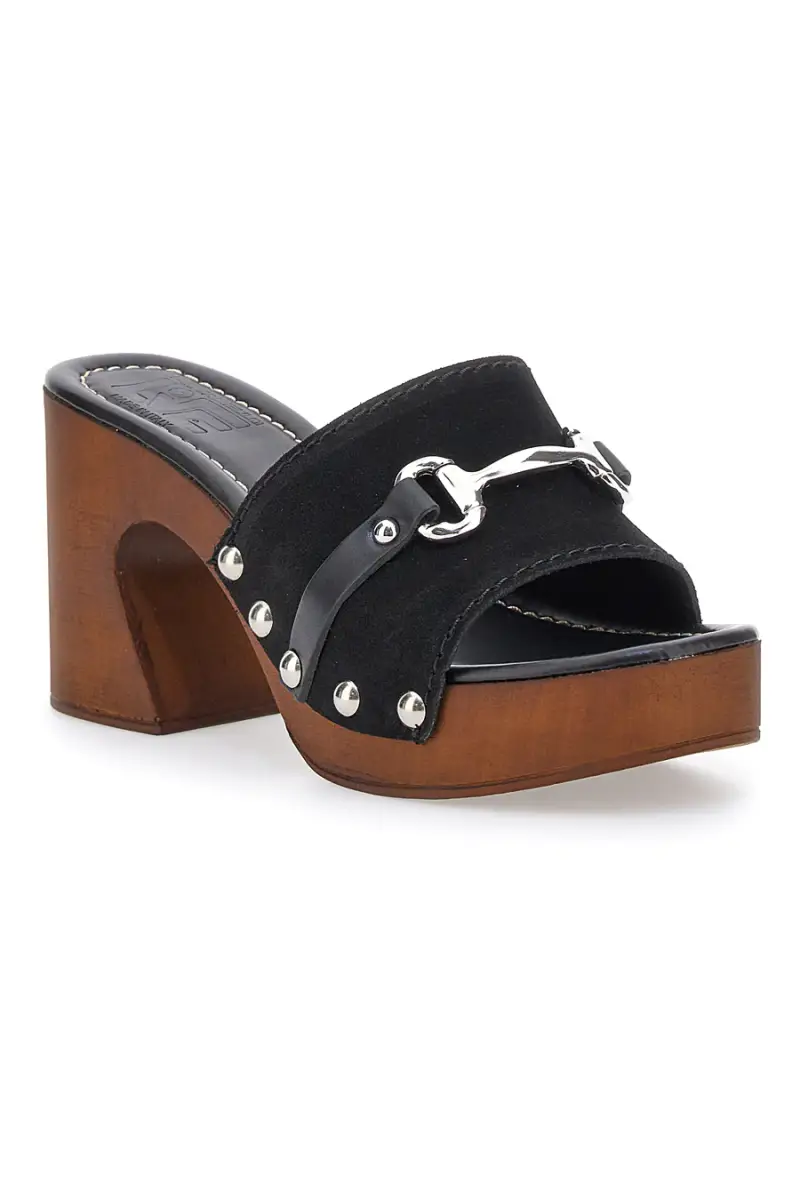 Zoccoli Neri Con Tacco 9 cm Pittarello Love 15495 [NERO] miniatura 2