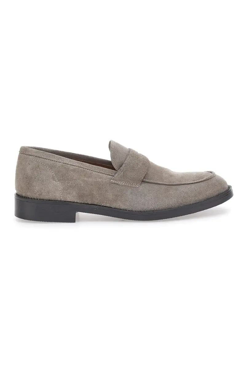 Mocassini Tortora in Pelle Suede Made in Italy PITTARELLO 0730 [TORTORA]