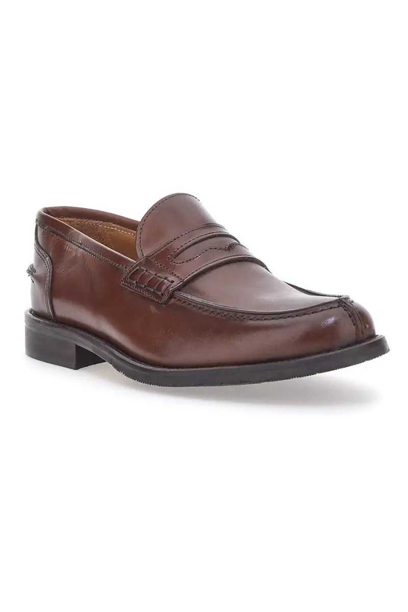 Pittarello Mocassino in Vera Pelle Cognac miniatura 2