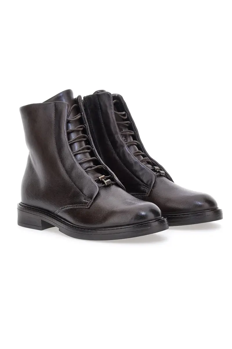 Anfibi moka in vera pelle Pittarello Must have T81224 [MOKA]