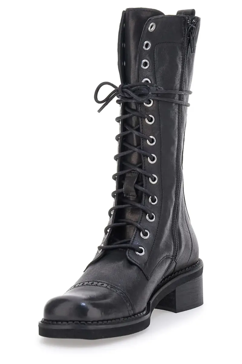 Anfibi Neri con Cerniera Pittarello Must Have 100 da Donna [NERO] miniatura 3