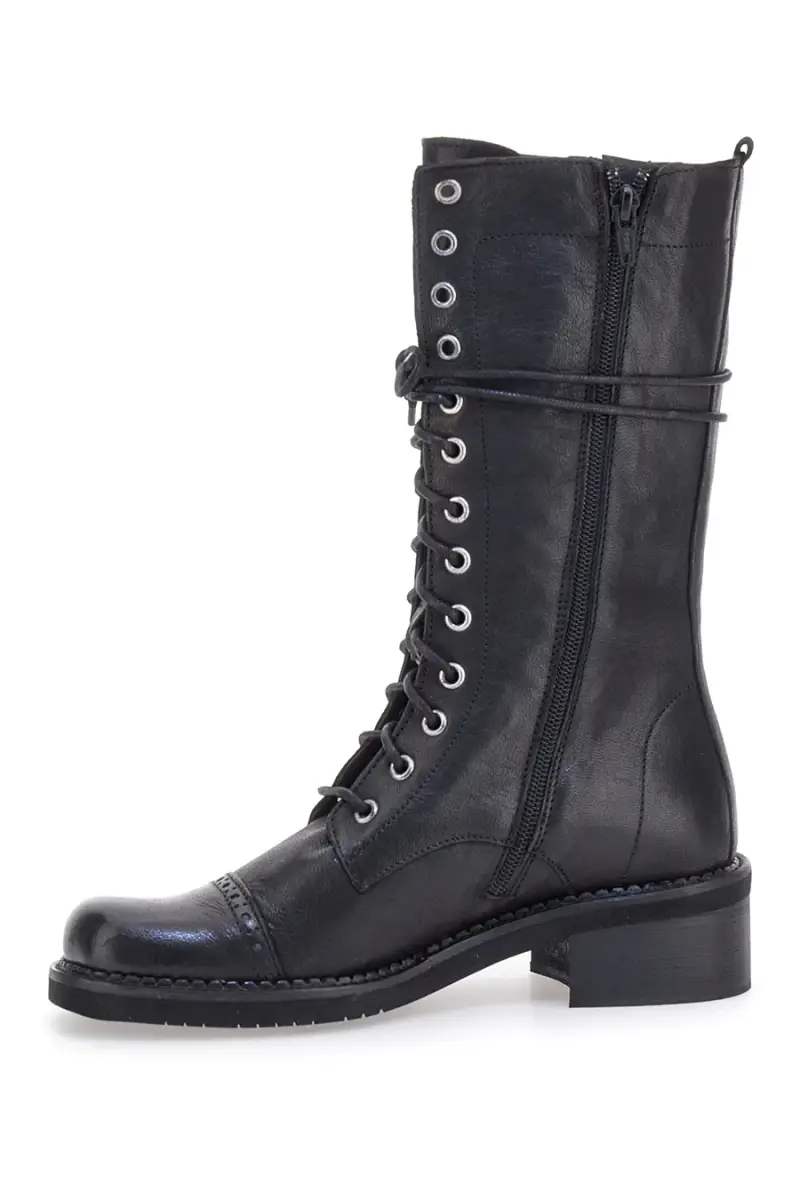 Anfibi Neri con Cerniera Pittarello Must Have 100 da Donna [NERO] miniatura 4