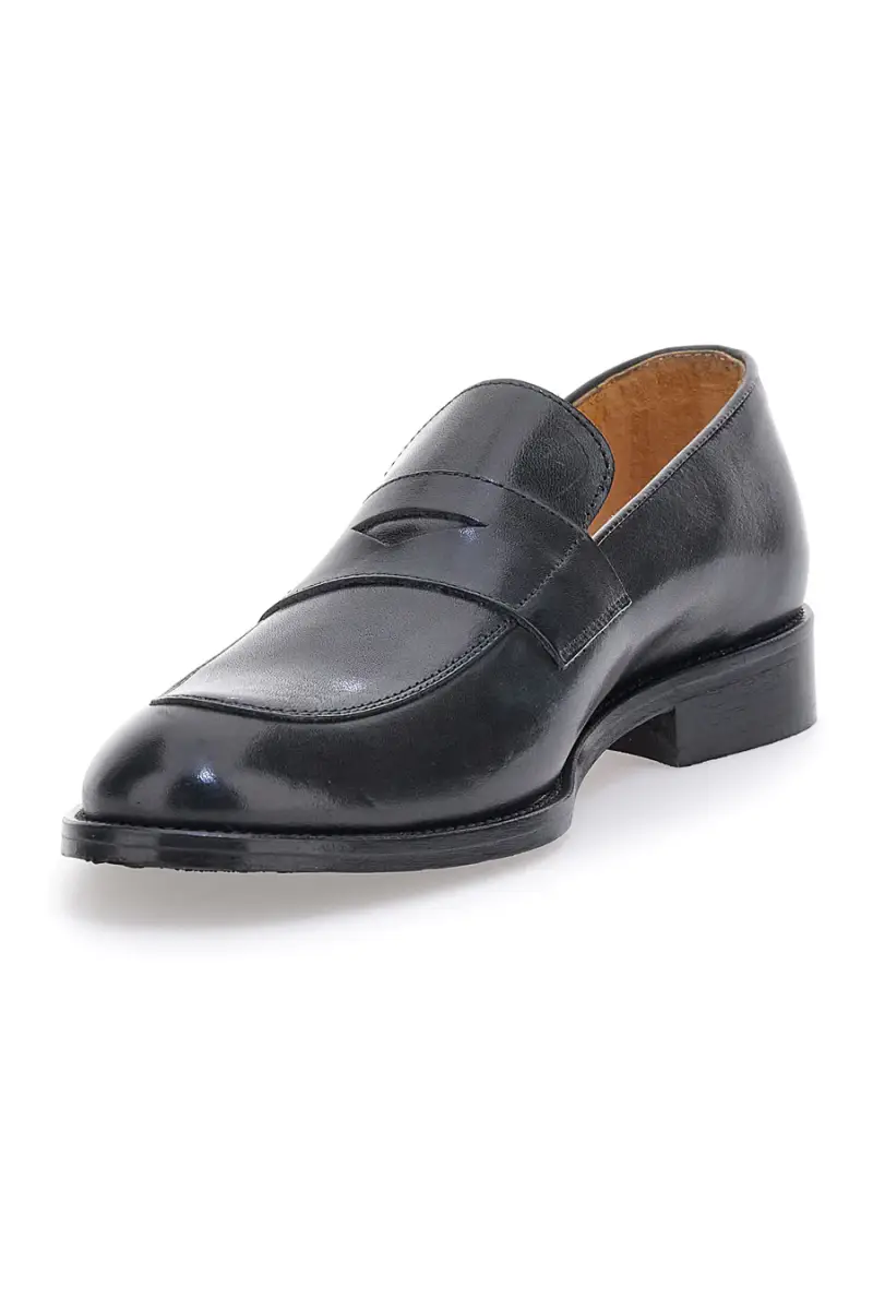 Mocassini Neri Classici In Vera Pelle PITTARELLO PLUS 366 [NERO] miniatura 3