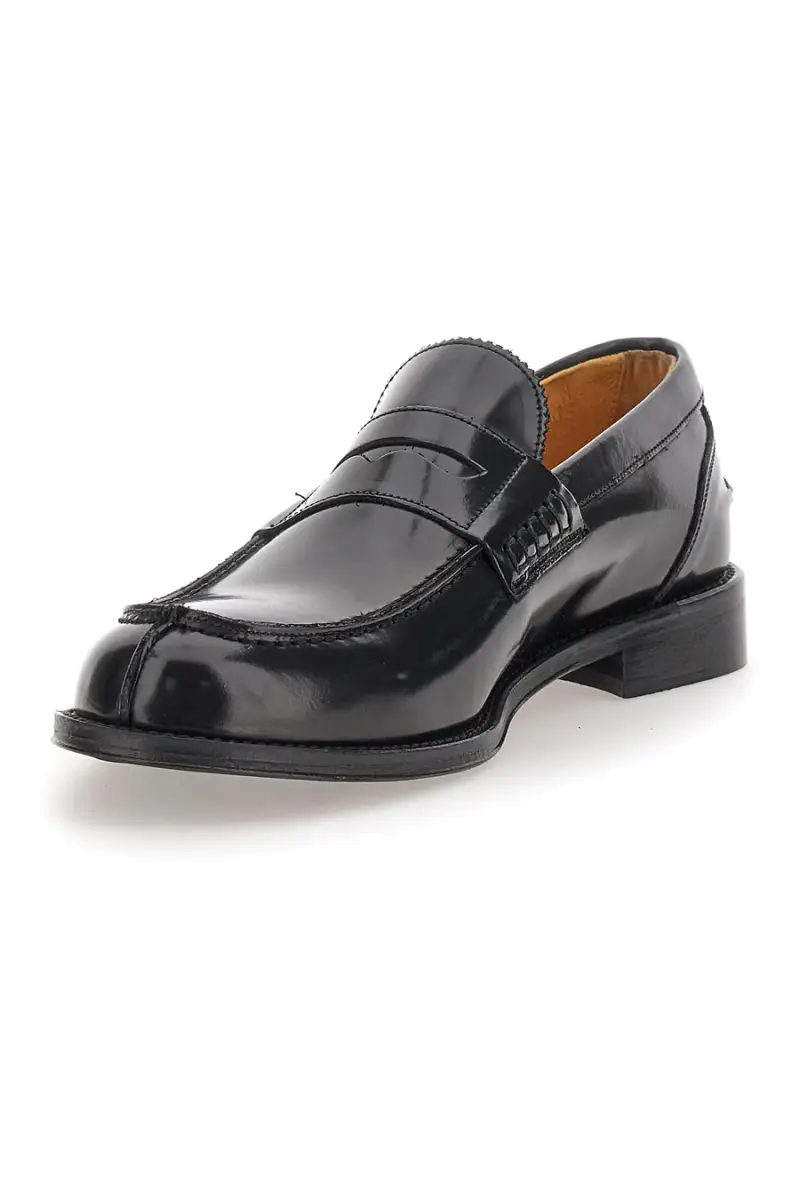 Mocassini neri in pelle con finitura lucida PITTARELLO PLUS PT02 [NERO] miniatura 3