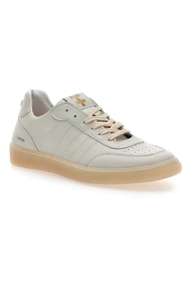 Sneaker bianca in vera pelle Pittarello Plus S1 [BEIGE] miniatura 2