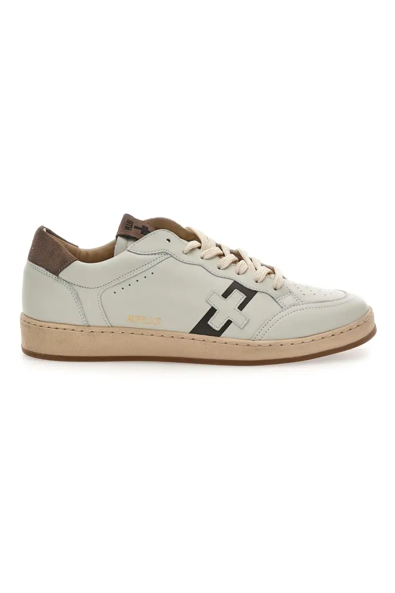 Sneakers da uomo bianco in pelle Pittarello Plus Aurelius [OFF WHITE]